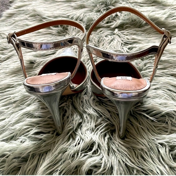 Steve Madden Pizzle Silver Heels shoes size 8 - Picture 3 of 4